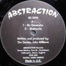 Tim Davies / John Williams Nu Generator USED VINYL 12INCH 45 RPM