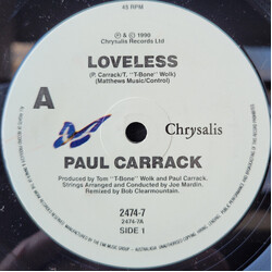Paul Carrack Loveless USED VINYL 7INCH 45 RPM SINGLE