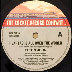 Elton John Heartache All Over The World USED VINYL 7INCH 45 RPM SINGLE