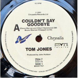 Tom Jones Couldn't Say Goodbye USED VINYL 7INCH 45 RPM SINGLE LIMITED EDITION