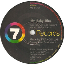 Francis Lai / Michel Costa My Baby Blue USED VINYL 7INCH 45 RPM SINGLE