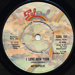 Metropolis (5) I Love New York USED VINYL 7INCH 45 RPM SINGLE