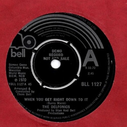 The Delfonics When You Get Right Down To It USED VINYL 7INCH 45 RPM SINGLE PROMO