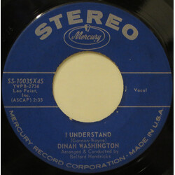 Dinah Washington I Understand / This Bitter Earth USED VINYL 7INCH 45 RPM SINGLE STEREO