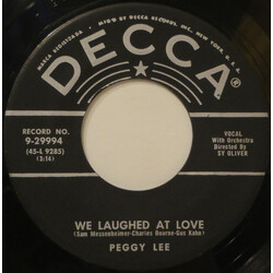Peggy Lee We Laughed At Love USED VINYL 7INCH 45 RPM SINGLE