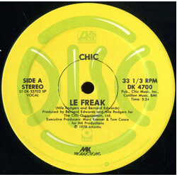 Chic Le Freak USED VINYL 12INCH 33 S RPM