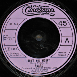 Snaps (5) Don't You Worry Vinyl 7" USED