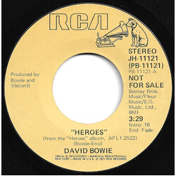 David Bowie "Heroes" USED VINYL 7INCH PROMO STEREO MONO