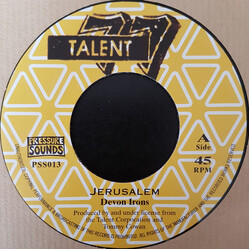 Devon Irons / The Talent Crew Jerusalem USED VINYL 7INCH 45 RPM REISSUE