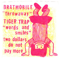 Bratmobile / Tiger Trap Throwaway / Words And Smiles USED VINYL 7INCH SINGLE SIDED