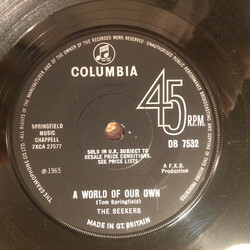 The Seekers A World Of Our Own USED VINYL 7INCH 45 RPM