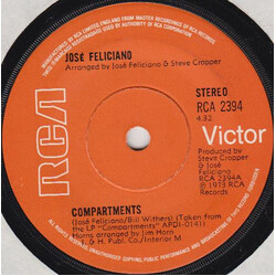 José Feliciano Compartments USED VINYL 7INCH 45 RPM
