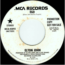 Elton John Ego Vinyl 7" USED
