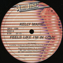 Kelly Marie Feels Like I'm In Love / Love's Got A Hold On You USED VINYL 12INCH 33 S RPM