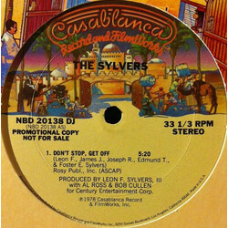 The Sylvers Don't Stop, Get Off USED VINYL 12INCH SINGLE SIDED PROMO 33 S RPM