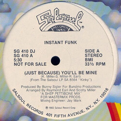 Instant Funk (Just Because) You'll Be Mine USED VINYL 12INCH 33 S RPM PROMO