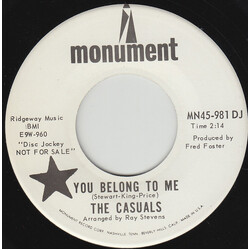 The Casuals (7) You Belong To Me / When Marty Throws A Party USED VINYL 7INCH 45 RPM SINGLE PROMO