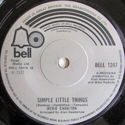 Jack Charlton Simple Little Things USED VINYL 7INCH 45 RPM SINGLE