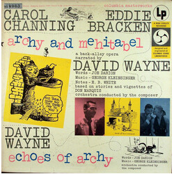 Carol Channing / Eddie Bracken (2) / David Wayne (3) Archy And Mehitabel (A Back-Alley Opera) / Echoes Of Archy Vinyl LP USED