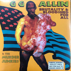 GG Allin & The Murder Junkies Brutality & Bloodshed For All Vinyl LP USED