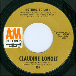 Claudine Longet White Horses USED VINYL 7INCH 45 RPM SINGLE STYRENE
