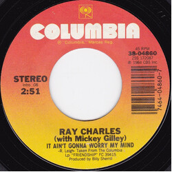 Ray Charles It Ain't Gonna Worry My Mind / Crazy Old Soldier USED VINYL 7INCH SINGLE STYRENE