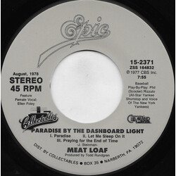 Meat Loaf Two Out Of Three Ain't Bad / Paradise By The Dashboard Light USED VINYL 7INCH SINGLE REISSUE STEREO
