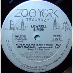 Lowrell Simon Love Massage VINYL 12" USED