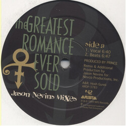 The Artist (Formerly Known As Prince) The Greatest Romance Ever Sold (Jason Nevins Mixes) USED VINYL 12INCH 33 S RPM SINGLE LIMITED EDITION