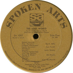 Sir Arthur Conan Doyle The Lost World Vinyl LP USED