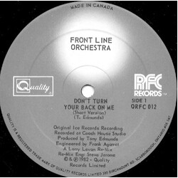 Frontline Orchestra Don't Turn Your Back On Me VINYL 12" USED