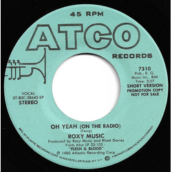 Roxy Music Oh Yeah (On The Radio) Vinyl 7" USED