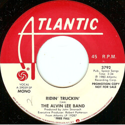 The Alvin Lee Band Ridin' Truckin' Vinyl 7" USED