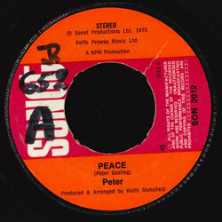 Peter Hallett Peace / Values USED VINYL 7INCH 45 RPM SINGLE