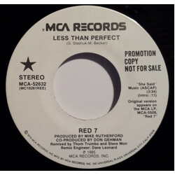 Red 7 Less Than Perfect USED VINYL 7INCH 45 RPM PROMO