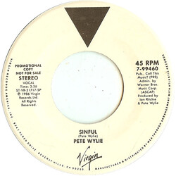 Pete Wylie Sinful Vinyl 7" USED