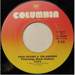 Paul Revere & The Raiders / Mark Lindsay Kicks USED VINYL 7INCH 45 RPM SINGLE