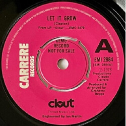 Clout Let It Grow USED VINYL 7INCH SINGLE 45 RPM PROMO