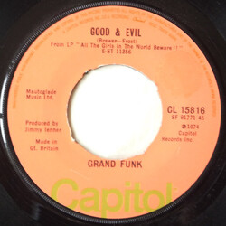 Grand Funk Railroad Bad Time Vinyl 7" USED