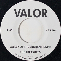 The Treasures (2) Valley Of The Broken Hearts / Minor Chaos USED VINYL 7INCH SINGLE PROMO REISSUE