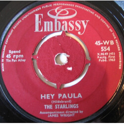 The Starlings / Rikki Henderson Hey Paula / One Broken Heart For Sale USED VINYL 7INCH 45 RPM