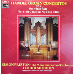Georg Friedrich Händel Organ Concertos Vol. 4 Vinyl LP USED