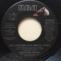 Restless Heart Big Dreams In A Small Town / The Ride Of Your Life VINYL 7" USED