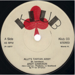 Andy Cameron Ally's Tartan Army USED VINYL 7INCH 45 RPM