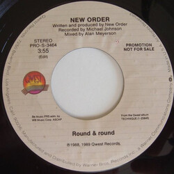 New Order Round & Round / Fine Time USED VINYL 7INCH SINGLE PROMO STYRENE