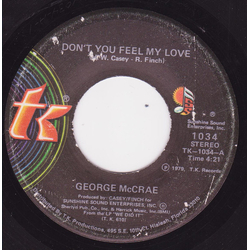 George McCrae Don't You Feel My Love Vinyl 7" USED