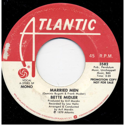 Bette Midler Married Men Vinyl 7" USED