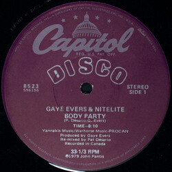 Gaye Evers / Nitelite Body Party VINYL 12" USED
