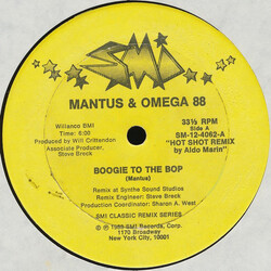 Mantus / Omega 88 Boogie To The Bop USED VINYL 12INCH 33 S RPM
