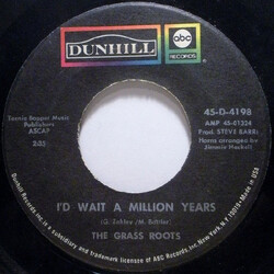 The Grass Roots I'd Wait A Million Years / Fly Me To Havana USED VINYL 7INCH 45 RPM